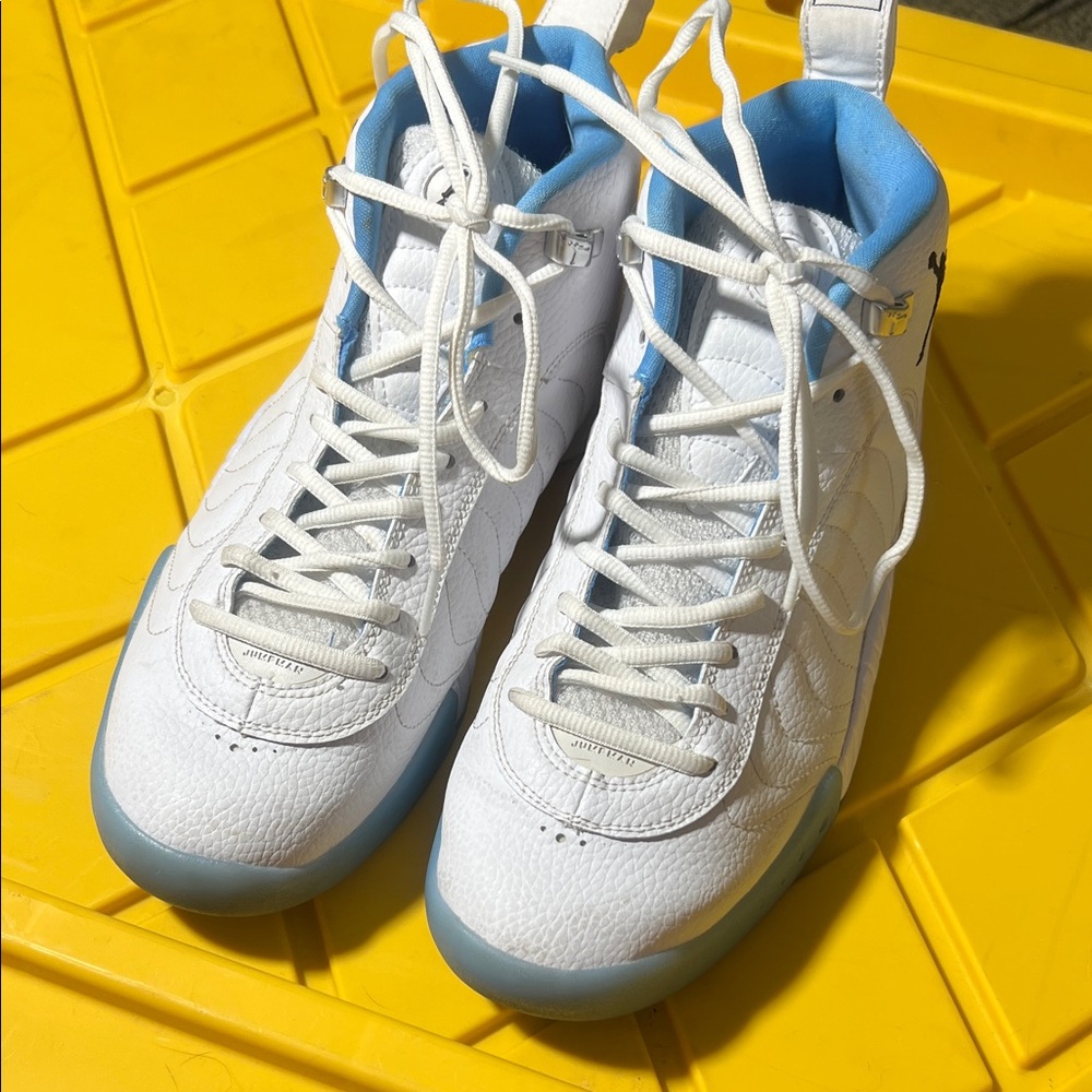 Jordan Sky Blue and White Athletic Shoes